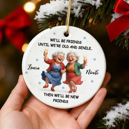 Personalized Best Friends Ceramic, Acrylic or Wooden Ornament