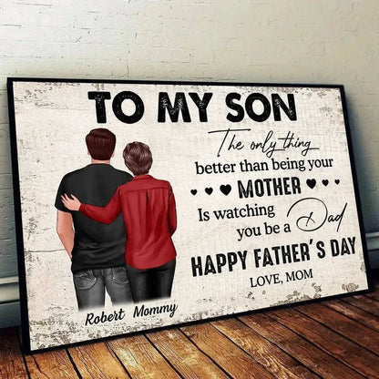 Personalized Son’s Fatherhood Poster or Canvas