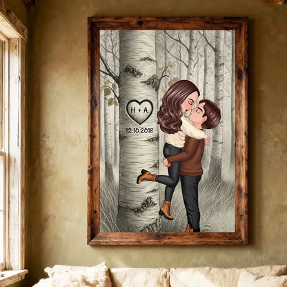 Personalized Forest Couple Poster or Canvas