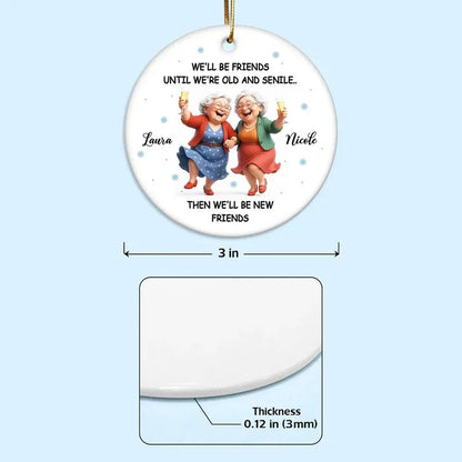 Personalized Best Friends Ceramic, Acrylic or Wooden Ornament