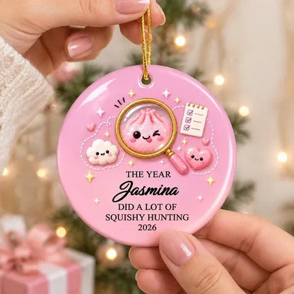 Personalized Squishy Hunting Ceramic Ornament