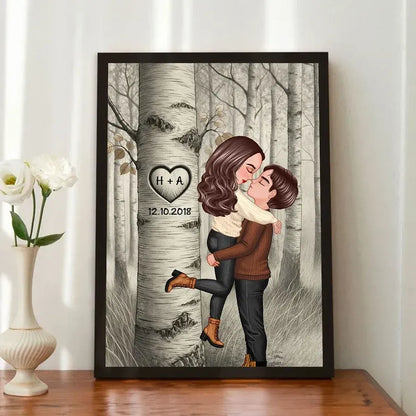 Personalized Forest Couple Poster or Canvas