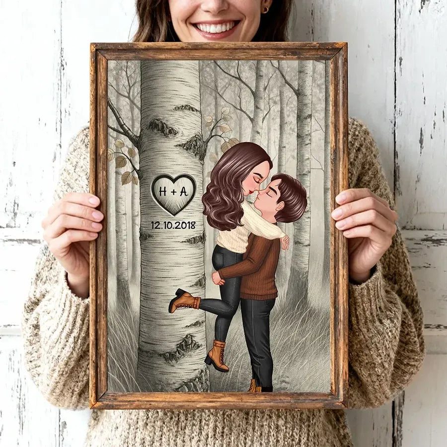Personalized Forest Couple Poster or Canvas