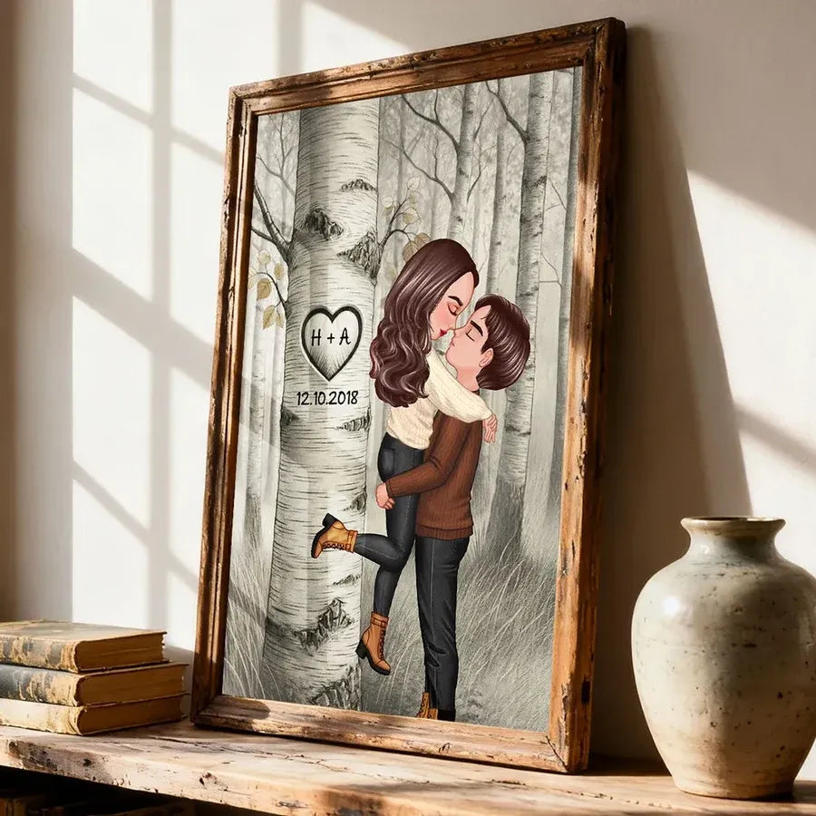 Personalized Forest Couple Poster or Canvas