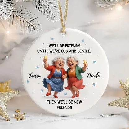 Personalized Best Friends Ceramic, Acrylic or Wooden Ornament