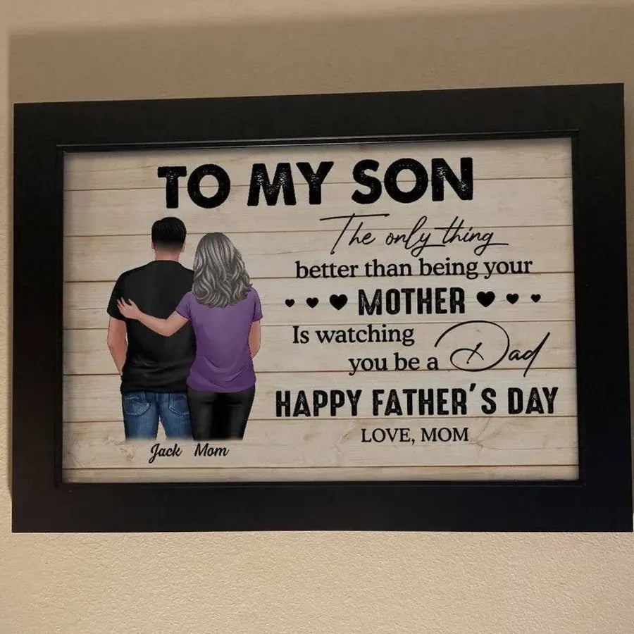 Personalized Son’s Fatherhood Poster or Canvas