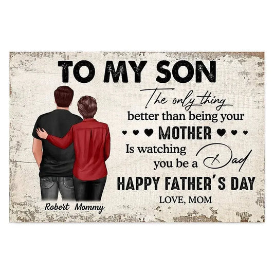 Personalized Son’s Fatherhood Poster or Canvas